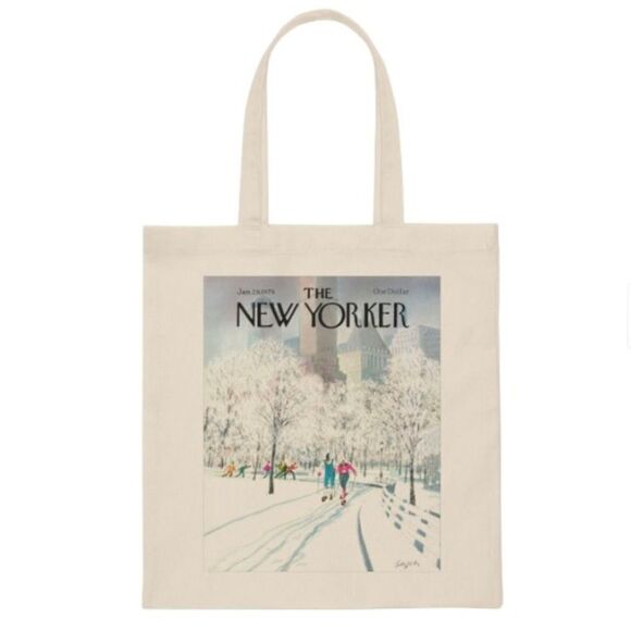 New Yorker Magazine Charles Saxon January 1979 Cover Tote - Picture 1 of 3